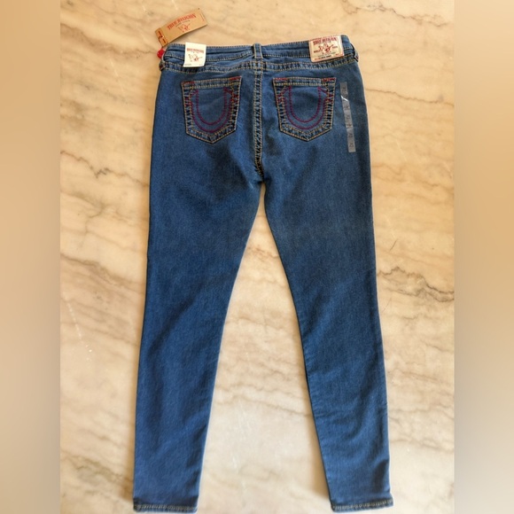 NWT True Religion Women's Blue Skinny Jeans size 34 - Picture 4 of 15
